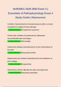 NUR2063 | NUR 2063 Exam 3 | Essentials of Pathophysiology Exam 3 Study Guide | Rasmussen 