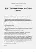 FMLY 2400 Exam Questions With Correct Answers