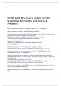 GCSE AQA Chemistry higher tier C3: Quantitive Chemistry Questions & Answers