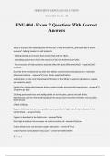 FNU 404 - Exam 2 Questions With Correct Answers