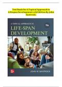 TEST BANK For A Topical Approach to Lifespan Development 11th Edition By John Santrock| Verified Chapter's 1 - 17 | Complete