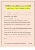 Child Growth and Development CGDR DCF Study Guide Solutions Updated