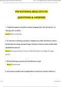 PSI NATIONAL REAL ESTATE (2024 / 2025) Actual Questions and Verified Answers, 100% Guarantee Pass