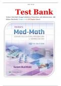 TEST BANK Henke's Med-Math Dosage-Calculation, Preparation, and Administration, 10th Edition (Buchholz), Chapter 1-10 | NEW EDITION