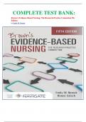 COMPLETE TEST BANK: Brown's Evidence-Based Nursing: The Research-Practice Connection 5th Edition by Emily W. Nowak.