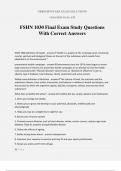 FSHN 1030 Final Exam Study Questions With Correct Answers