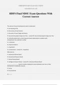 HDFS Final NDSU Exam Questions With Correct Answer