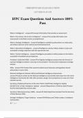 IFPC Exam Questions And Answers 100% Pass