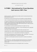 LCP4801 - International law Exam Questions And Answers 100% Pass