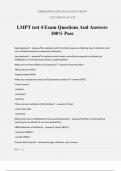 LMPT test 4 Exam Questions And Answers 100% Pass