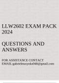 LLW2602 Exam pack 2024(Collective Labour Law)