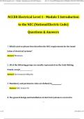 NCCER Electrical Level 1 - Module 5 Introduction to the NEC(National Electric Code) (2024 / 2025) Actual Questions and Verified Answers, 100% Guarantee Pass