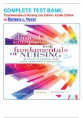 COMPLETE TEST BANK: Fundamentals of Nursing 2nd Edition, Kindle Edition by Barbara L Yoost Latest Update.