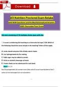 (2023 / 2024) RN ATI Nutrition Proctored Retake (Version 1, 2, & 3 Exam) with NGN Questions and Verified Rationalized Answers, 100% Guarantee Pass