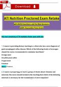 RN Nutrition Proctored ATI Exam Retake with Questions and Verified Answers, (2023 / 2024), 100% Guarantee Pass