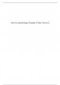 Intro to psychology Chapter 2 Key Terms - 2 Essential for Exam 1  questions with correct answers with complete A+solution 2024/2025