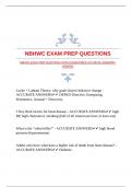 NBHWC EXAM PREP QUESTIONS WITH GUARANTEED ACCURATE ANSWERS|VERIFIED