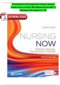 Test Bank for Nursing Now Today's Issues, Tomorrows Trends, 8th Edition by Joseph T. Catalano All Chapters 1-30 LATEST A+ GUIDE NEWEST VERSION 