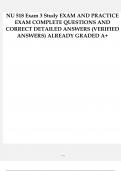 NU 518 Exam 3 Study EXAM AND PRACTICE EXAM COMPLETE QUESTIONS AND CORRECT DETAILED ANSWERS