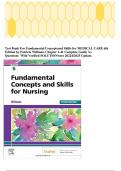 Test Bank For Fundamental Concepts  and Skills for MEDICAL CARE 6th Edition by Patricia Williams Chapter 1- 41 Complete Guide A+ Questions  With Verified SOLUTIONwers 20224/2025 Update.