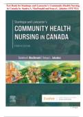 Test Bank for Stanhope and Lancaster's Community Health Nursing in Canada by Sandra A. MacDonald and Sonya L. Jakubec (STUVIA)