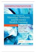 Test bank for foundations of Maternal-Newborn and Women’s Health Nursing 8th Edition by Murray, McKinney, Holub, Jones, and Scheffer