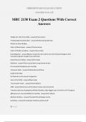 MBU 2130 Exam 2 Questions With Correct Answers