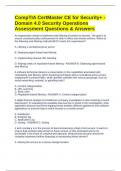 CompTIA CertMaster CE for Security+ - Domain 4.0 Security Operations Assessment Questions & Answers