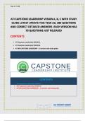 ATI CAPSTONE LEADERSHIP EXAM VERSION A, B, C WITH STUDY GUIDE LATEST UPDATE THIS YEAR ALL 280 QUESTIONS AND CORRECT DETAILED ANSWERS -EACH VERSION HAS 70 QUESTIONS JUST RELEASED.