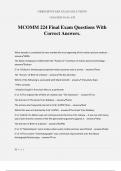 MCOMM 224 Final Exam Questions With Correct Answers.