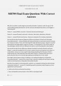 MH709 Final Exam Questions With Correct Answers