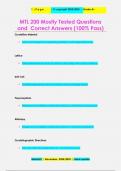 MTL 200 Mostly Tested Questions  and Correct Answers (100% Pass)