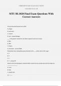 MTU BL1020 Final Exam Questions With Correct Answers