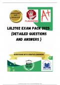 LGL3702 EXAM PACK 2025  {DETAILED QUESTIONS AND ANSWERS }