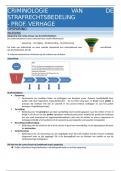 Samenvatting -  Criminologie van de strafrechtsbedeling DEEL VERHAGE (B001631A)