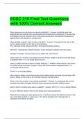 EOSC 210 Final Test Questions with 100% Correct Answers 