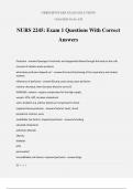 NURS 2245: Exam 1 Questions With Correct Answers