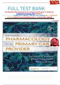                          FULL TEST BANK For Edmunds' Pharmacology for the Primary Care Provider 5th Edition by  Constance G Visovsky PhD Graded A+     