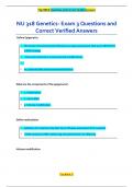 NU 318 Genetics- Exam 3 Questions and  Correct Verified Answers