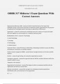 OBHR 317 Midterm 1 Exam Questions With Correct Answers