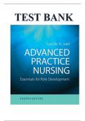 ADVANCED PRACTICE NURSING ESSENTIALS FOR ROLE DEVELOPMENT 4TH EDITION BY LUCILLE A. JOEL TEST BANK ISBN-