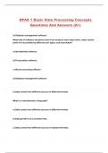 DPAS 1 Basic Data Processing Concepts Questions And Answers (A+)