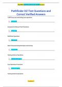 Pathfinder DZ Test Questions and  Correct Verified Answers