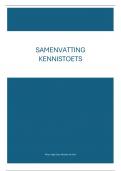 Samenvatting kennistoets minor High Care Moeder en Kind