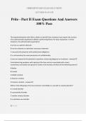 Prite - Part II Exam Questions And Answers 100% Pass