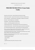 PHS3300 NEURO FINAL Exam Study Guide