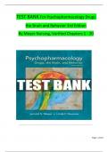 TEST BANK For Psychopharmacology Drugs  the Brain and Behavior 3rd Edition By Meyer Nursing, Verified Chapters 1 - 20