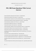 PSL 38B Exam Questions With Correct Answers