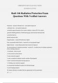 Radt 146 Radiation Protection Exam Questions With Verified Answers