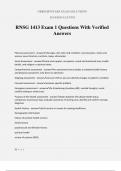 RNSG 1413 Exam 1 Questions With Verified Answers